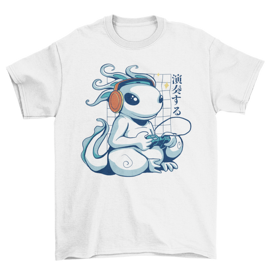 Gaming axolotl t-shirt