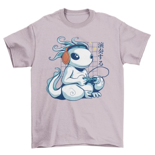 Gaming axolotl t-shirt