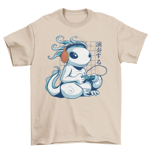 Gaming axolotl t-shirt