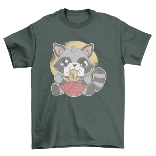 Raccoon ramen t-shirt