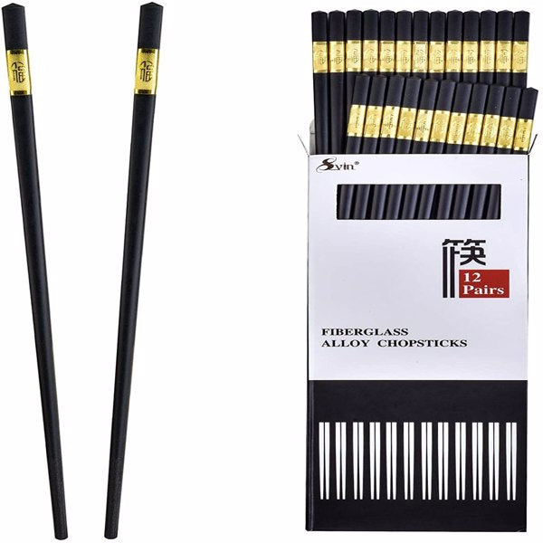 12 Pairs Fiberglass Chopsticks