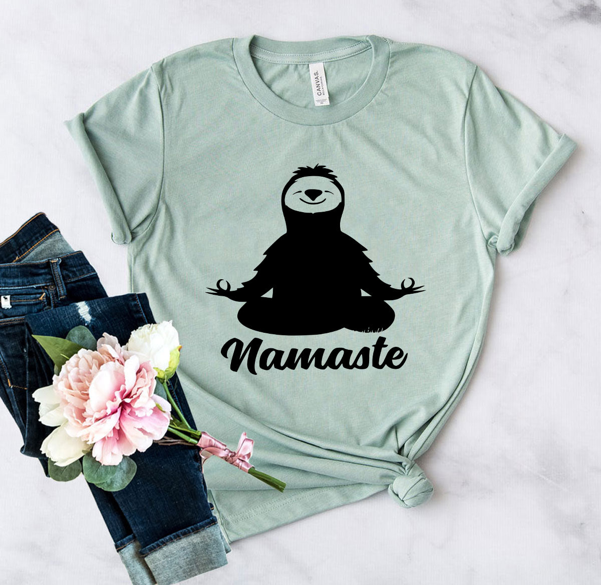 DT0166 Sloth Namaste Shirt