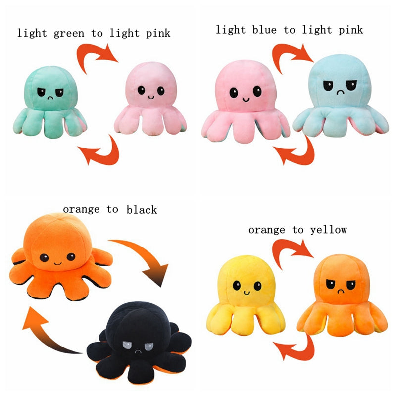 Reversible Flip Octopus Plush Doll
