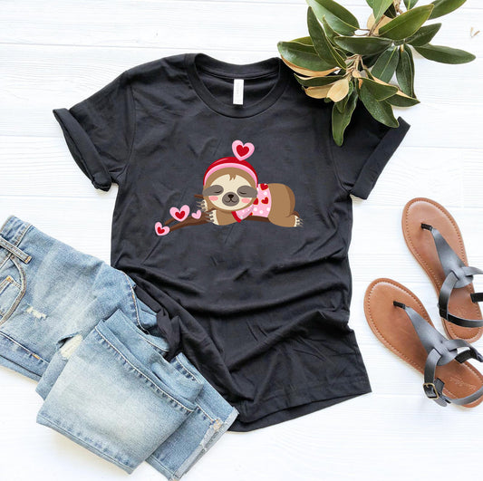 VAL0107 Valentine Sloth Shirt