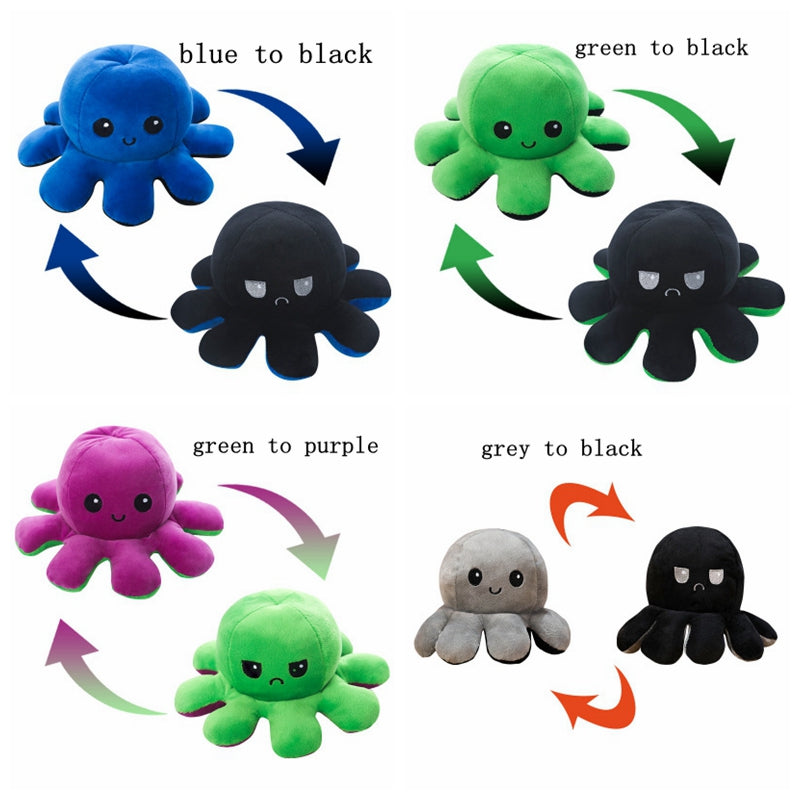 Reversible Flip Octopus Plush Doll