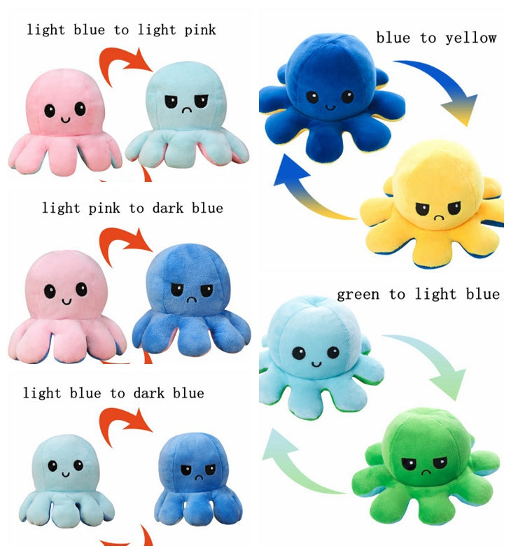 Reversible Flip Octopus Plush Doll