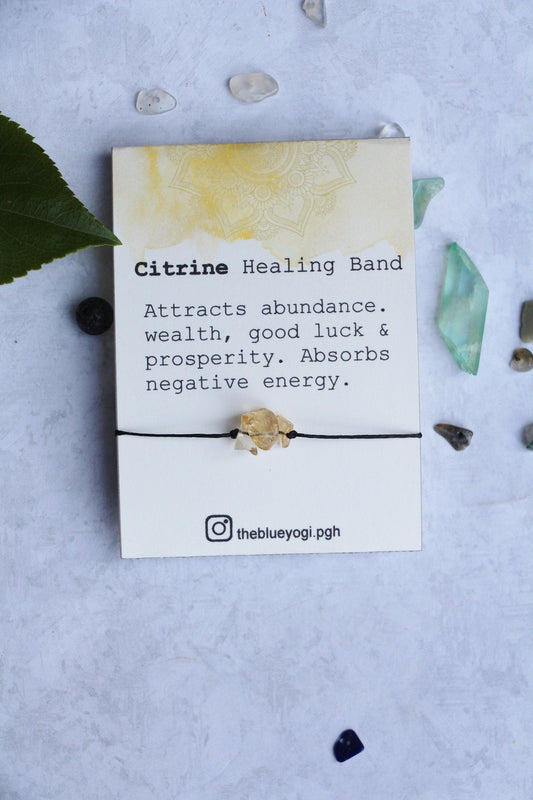 Citrine Healing Band with an Affirmation