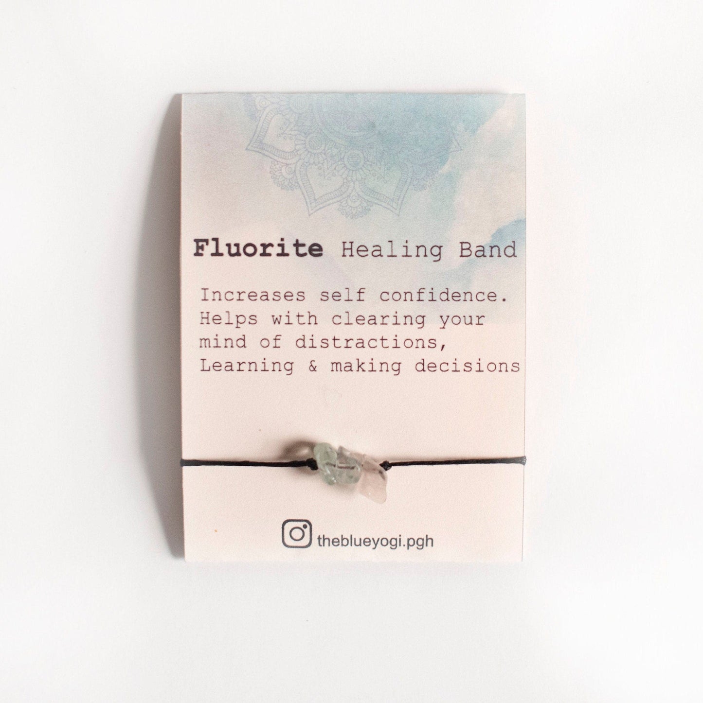 Fluorite Healing Band with an Affirmation