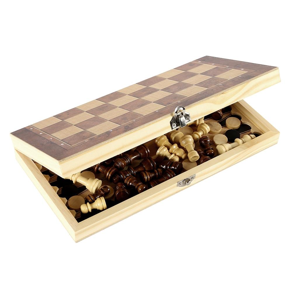 Foldable Wooden Chess Set