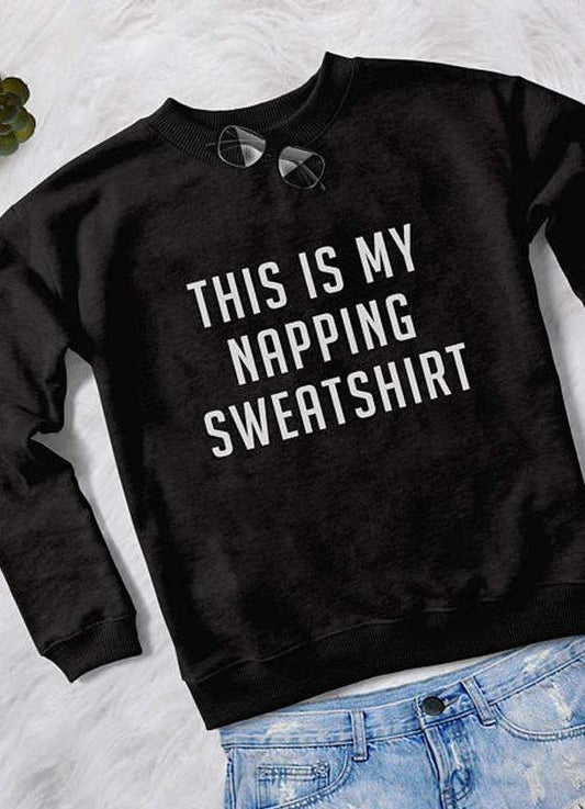 THIS IS MY NAPPING  WOMEN SWEAT SHIRT