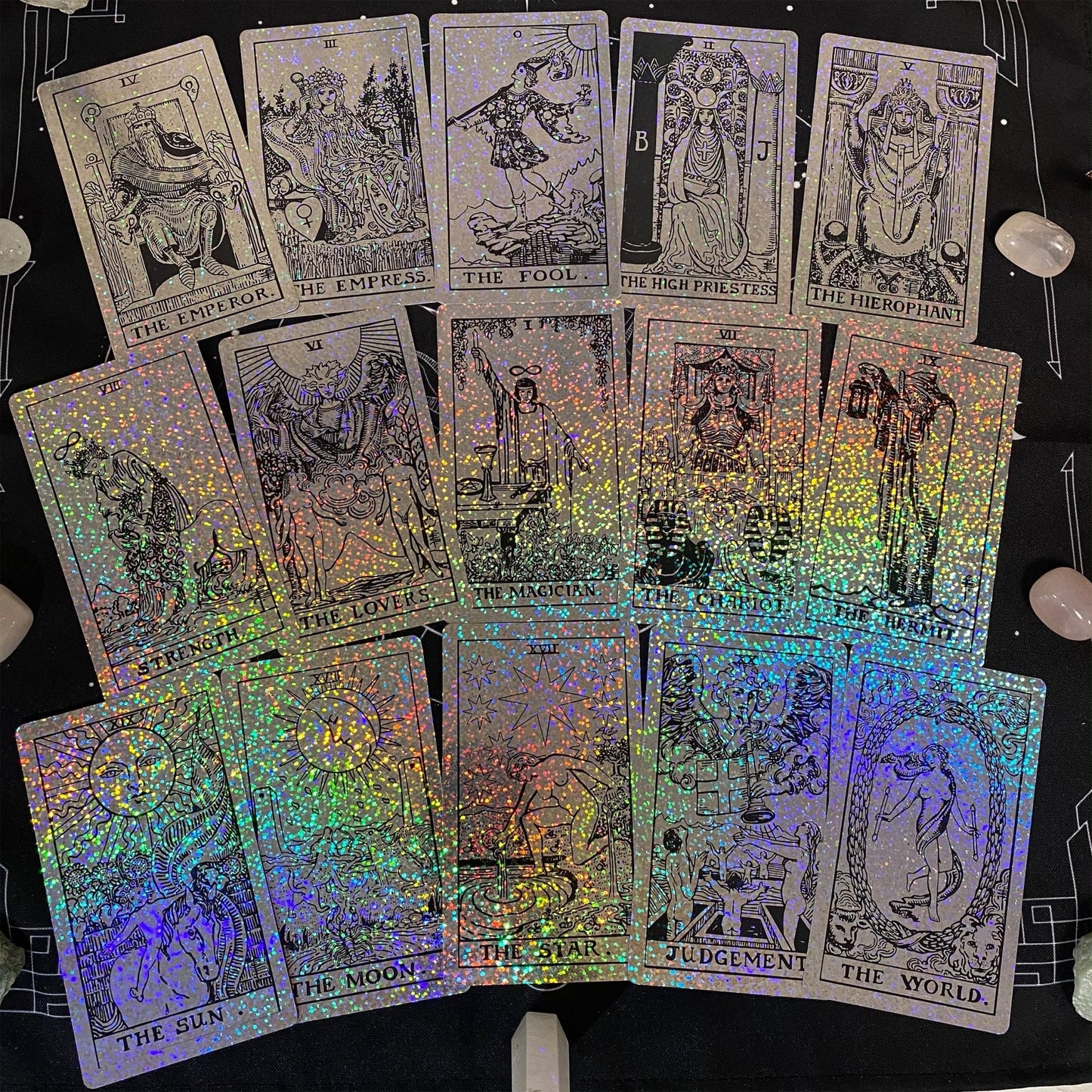 Rider Waite Holographic Crystal Foil Tarot Deck