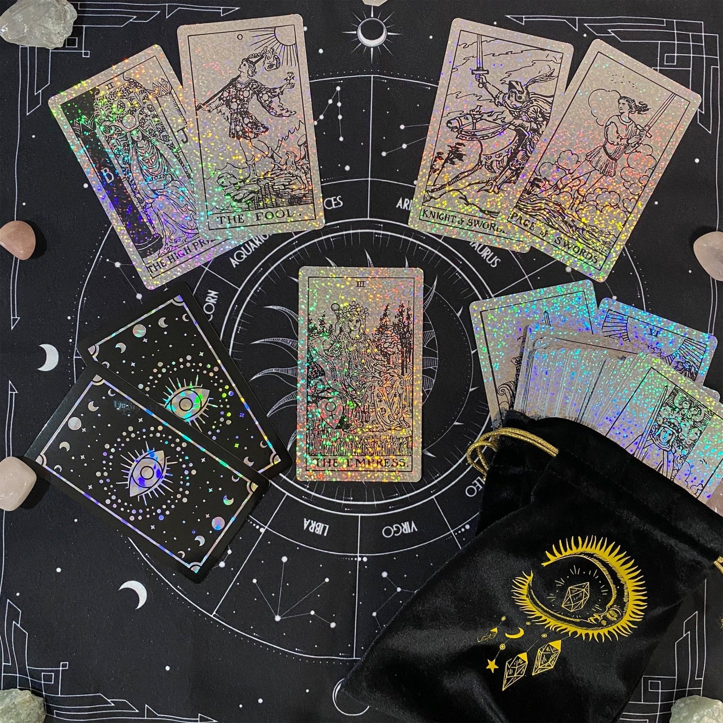 Rider Waite Holographic Crystal Foil Tarot Deck