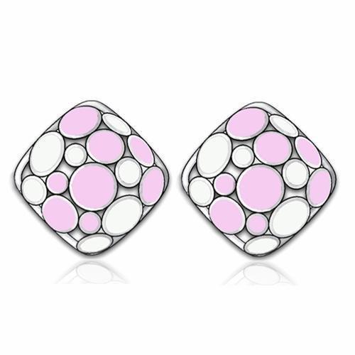 TK239 - High polished (no plating) Stainless Steel Earrings with No
